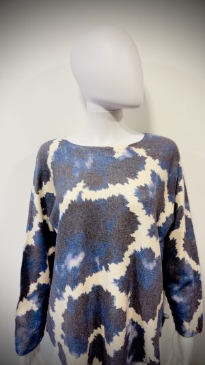 Printed Batwing Jumper